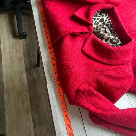 Muse Womens Red Size Wool Blend jacket Size 8 - Picture 14 of 14